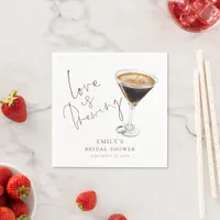 Love Is Brewing Espresso Martini Bridal Shower Napkins