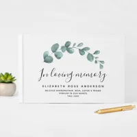 In Loving Memory Eucalyptus Funeral Guest Book