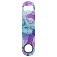 *~* Abstract Modern Violet Blue Purple Watercolor Bar Key