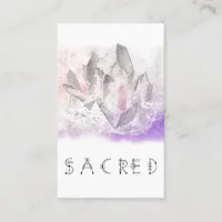 *~* Crystal Watercolor Healing Arts Sacred Yoga Business Card