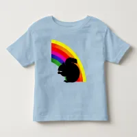 Black Squirrel Silhouette Colorful Rainbow Toddler T-shirt