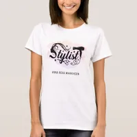 *~* STYLIST Scissors Hair Heart Pastel Dryer AP6  T-Shirt