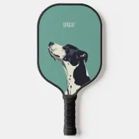 Black and White Boxer Pickleball Paddle