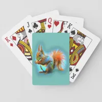 Squirrel in modern style poker cards