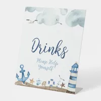 Nautical Drinks Baby Shower Sign