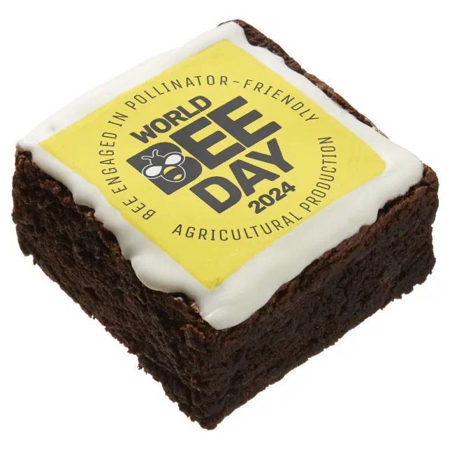 World Bee Day Yellow Black Pollinator Brownie