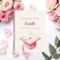 Guest book blush pink beige cream graduation party