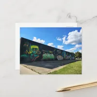 Amazing Clinton, Iowa mural like graffiti  Postcard