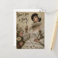 Dont Give a Fork Faux Vintage Postcard