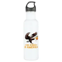 No Kings In America We The People Political Retro  Stainless Steel Water Bottle