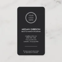 Black Minimalist Professional Corporate Branding Business Card