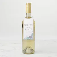 Modern Beach Seashells Lilac and Dusty Blue Bottle Hanger Tag