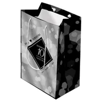 Elegant 10th Tin Wedding Anniversary Celebration Medium Gift Bag