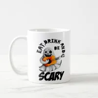 Eat Drink And Be Scared Minimal Clean Coffee Mug