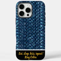 Blue snake skins gleam in sunlight iPhone 16 pro max case