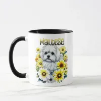 Maltese Watercolor Ai Art for Dog Owners Mug