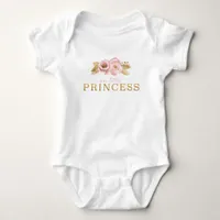 Our Little Princess Baby Girl Bodysuit Blush Pink