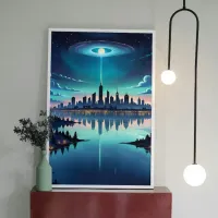 Out of this World - Magical Nighttime Skyline Canvas Print