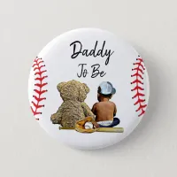 Daddy to Be of a Lil Slugger Baby Shower Button