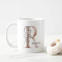 Monogram Initial Modern Letter R Boho Personalized Coffee Mug