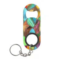  Funky Stained Glass Vibes Keychain Bottle Opener