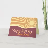 Happy Birthday Sunshine Hills Greeting Card