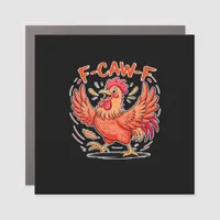 F-Caw-F Attitude Classic Retro Style Car Magnet