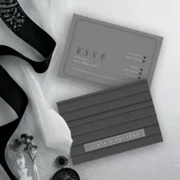 Tailored Black & White Wedding ID1090 RSVP