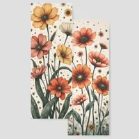 Flowers Fantasy Illustration Two Different Images Bookmarks