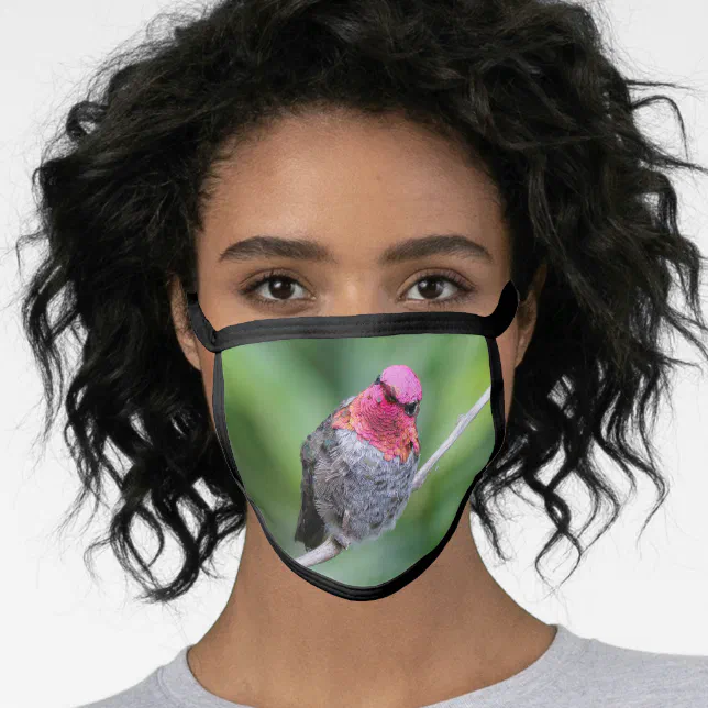 Stunning Anna's Hummingbird on Pear Tree Face Mask