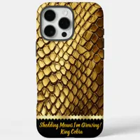 Captivating golden snake skins shimmering in light iPhone 16 pro max case