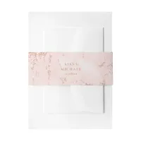 Stone Glitter Wedding Rose Gold ID647 Invitation Belly Band