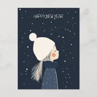 Happy New Year Child Holiday Postcard