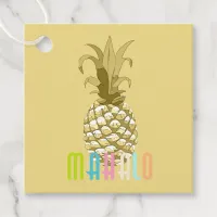 Pineapple Gold Mahalo ID239 Favor Tags