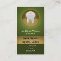 green Dental businesscards with appointment card