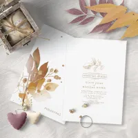 Golden Autumn Splash Rehearsal Dinner ID655 Invitation