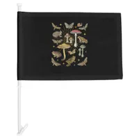 Cottagecore Aesthetic Mushroom Frog Butterfly Gobl Car Flag