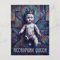 Broken Doll Necropunk Queen Postcard