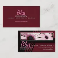 Red Black Photography w/ Photo template Business Card