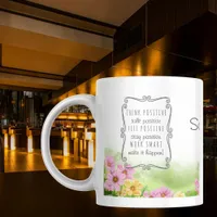 Cosmos Wildflower Positive Affirmation Custom Name Two-Tone Coffee Mug