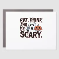 Eat Drink Be Scary Halloween Pumpkin Creative Styl Car Magnet