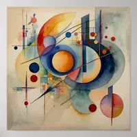 Elegant Artistic Abstract Art Water Color Poster