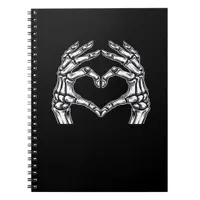Skeleton Heart Hands Sign Halloween Costume Basic  Notebook