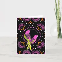 Tropical Bird Botanical Blank Thank You Card