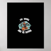 Womens Eat Drink And Be Scary Halloween Modern Poster