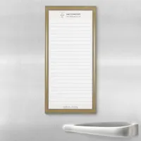 Trendy Gold Texure Lined Logo Magnetic Notepad