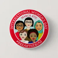 International Women's Day March 8th   Button