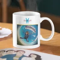 Skydiving Over The Clouds Coffee Mug