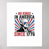 George Washington Protest Sign No Kings In America