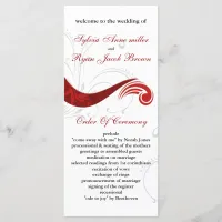 red Wedding program